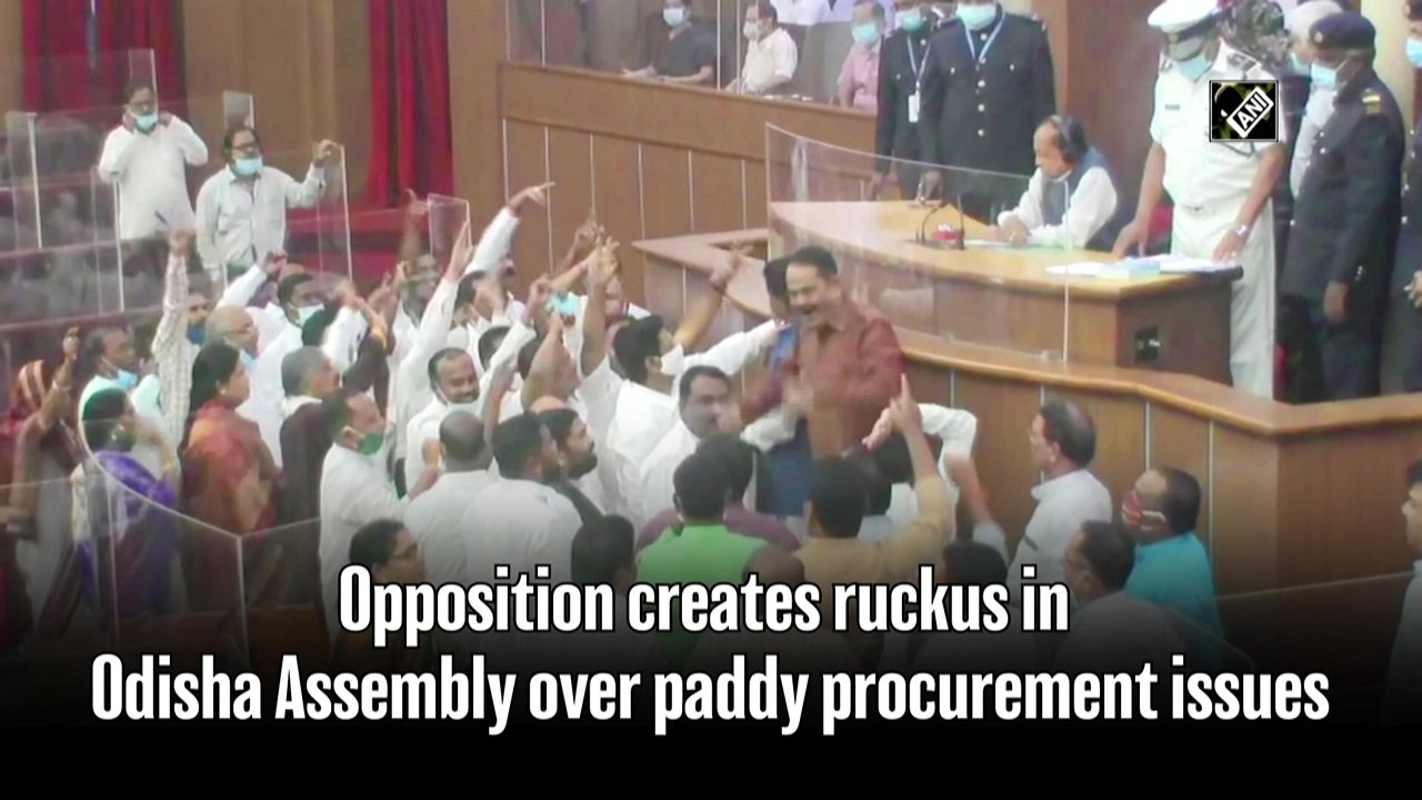 Opposition creates ruckus in Odisha Assembly over paddy procurement issues