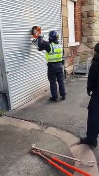 Stolen cars being recovered in a South Yorkshire Police raid
