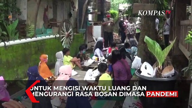 Kreatif! Pelajar Di Klaten Buat Topeng Kertas Dari Limbah