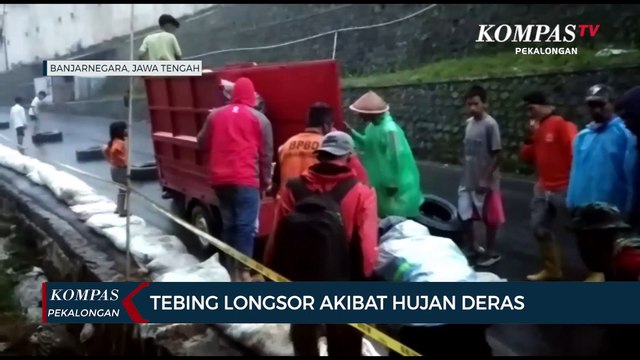 Tebing di Banjarnegara Longsor Akibat Hujan Deras