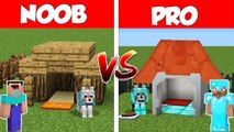 Minecraft NOOB vs PRO- Secret Dog House Build Battle in Minecraft _ Animation