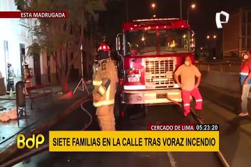 Cercado de Lima: al menos 7 familias afectadas tras voraz incendio en solar
