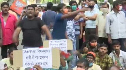 Watch: BJP workers stage protest over ticket distribution in Kolkata