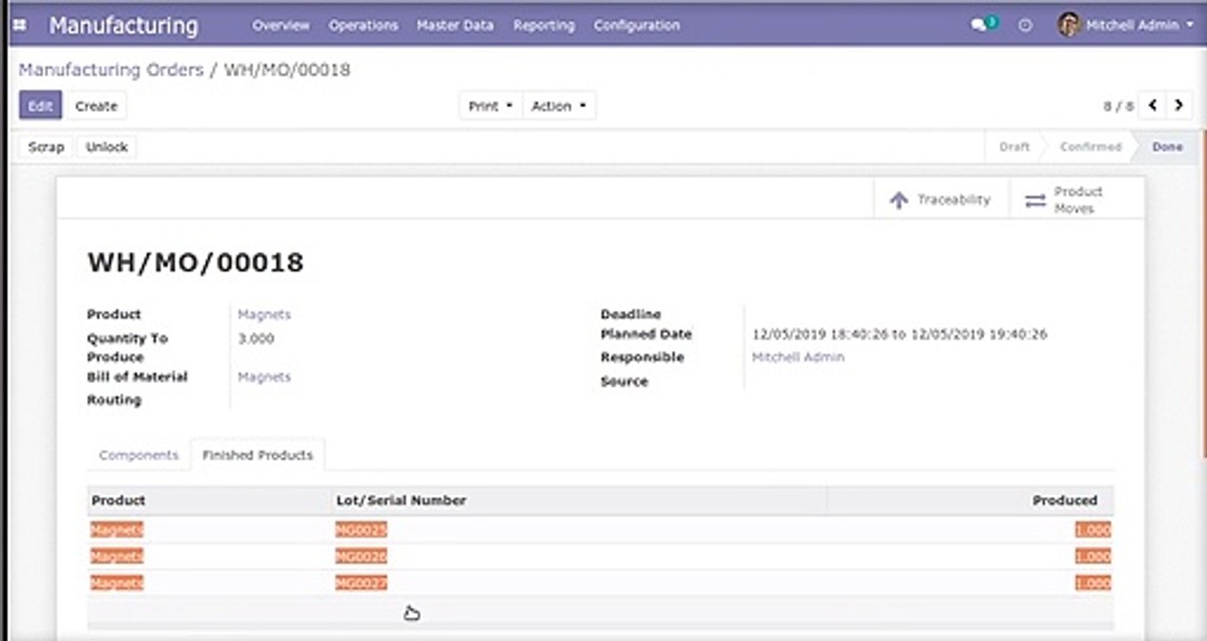 How to Generate Custom Serial no for Manufacturing Order by User | Odoo Apps Features