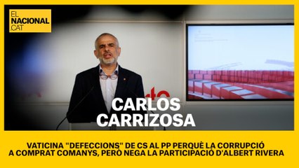 Carlos Carrizosa vaticina "defeccions" de Cs al PP perquè "la corrupció ha comprat companys" però nega que Albert Rivera hi sigui darrere
