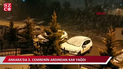 Ankara'da 3'üncü cemrenin ardından yağan kar şaşkınlık yarattı