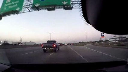 Out of Control Truck Hits Mini Van Then Wall