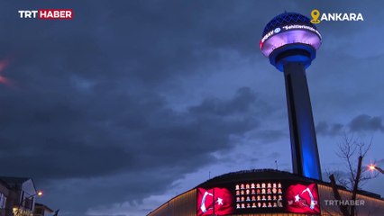 Atakule şehit aileleri için aydınlatıldı