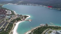 MUĞLA Bodrum plajlarına Maldivler'e benzetmek için kuvars tozu döküldüğü iddia edildi