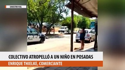 Colectivo atropelló a un niño en posadas