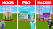 Minecraft NOOB vs PRO vs HACKER- SAFEST HOUSE DEFENSE CHALLENGE in Minecraft _ Animation