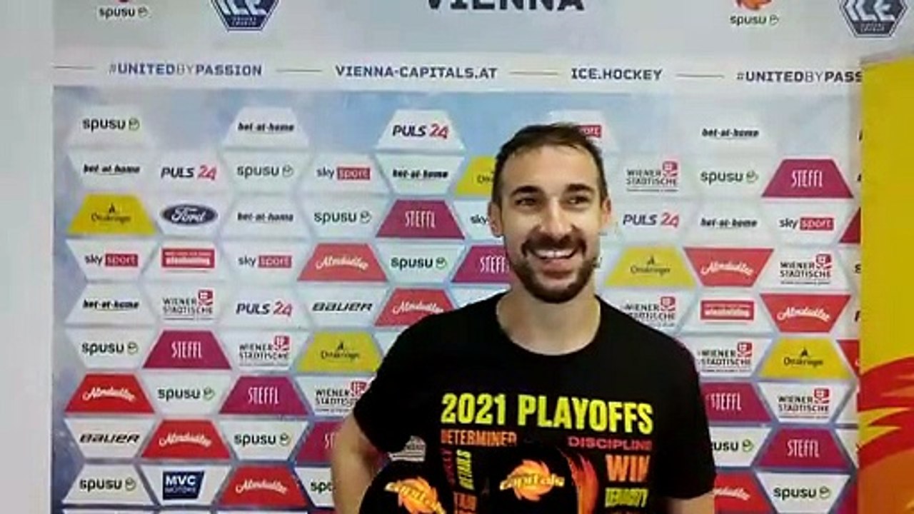 Bernhard Starkbaum nach dem Sieg gegen Fehervar