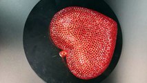 Red Heart Shape Crystal Clutch Bag Rhinestone Evening Bag