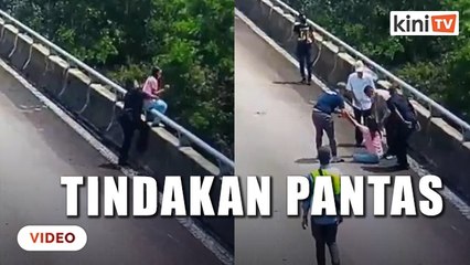 Gadis cuba terjun jejambat berjaya diselamatkan polis