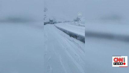 Antalya-Denizli kara yolunda ulaşıma kar engeli