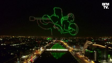 Balai de drones dans le ciel de Dublin pour la Saint-Patrick