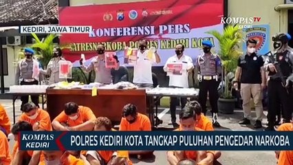 Puluhan Pengedar Narkoba Ditangkap Polres Kediri Kota