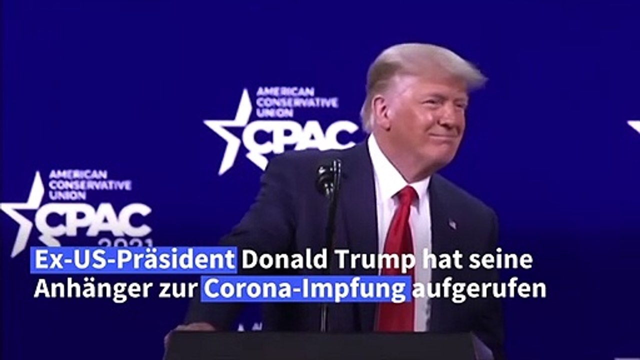 Trump ruft Anhänger zu Corona-Impfung auf