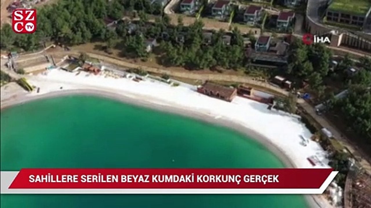 Sahile serilen beyaz kumdaki korkunç gerçek ortaya çıktı: Yüzde 55’i mermer tozu