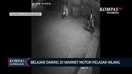 Belajar Daring Di Warnet Motor Pelajar Hilang