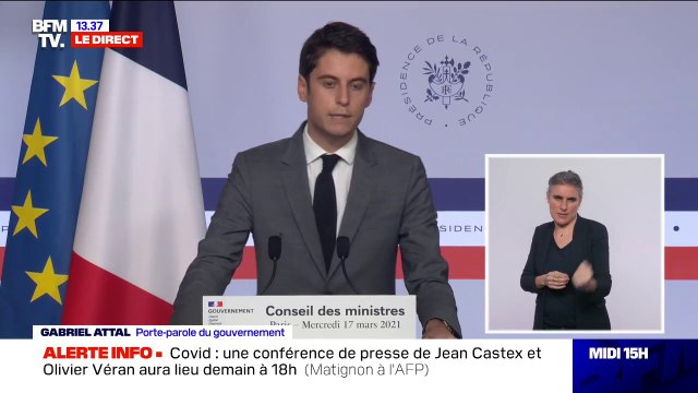 Gabriel Attal: Le taux d'incidence a augmenté de près de 20% ces derniers jours
