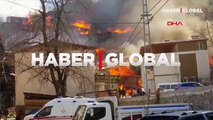 Artvin'de büyük felaketi! Onlarca ev alev alev yanıyor