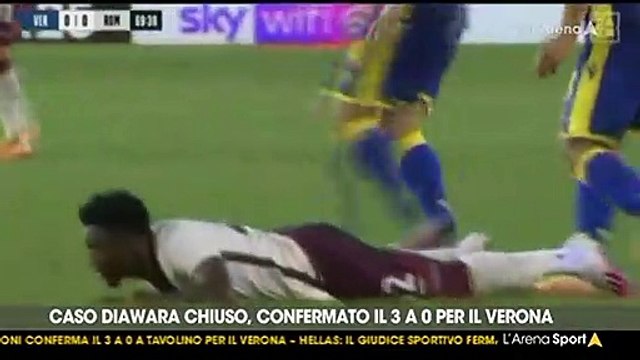 ARENA SPORT: CASO DIWARA CHIUSO, CONFERMATO IL 3-0 PER IL VERONA