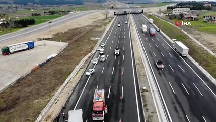 Çatalca, Kuzey Marmara Otoyolu'nda feci kaza: 1 ölü