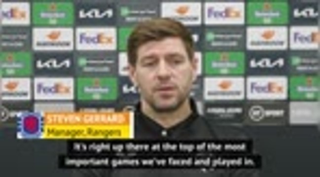 Reaching Europa League quarters 'monumental' for Rangers - Gerrard