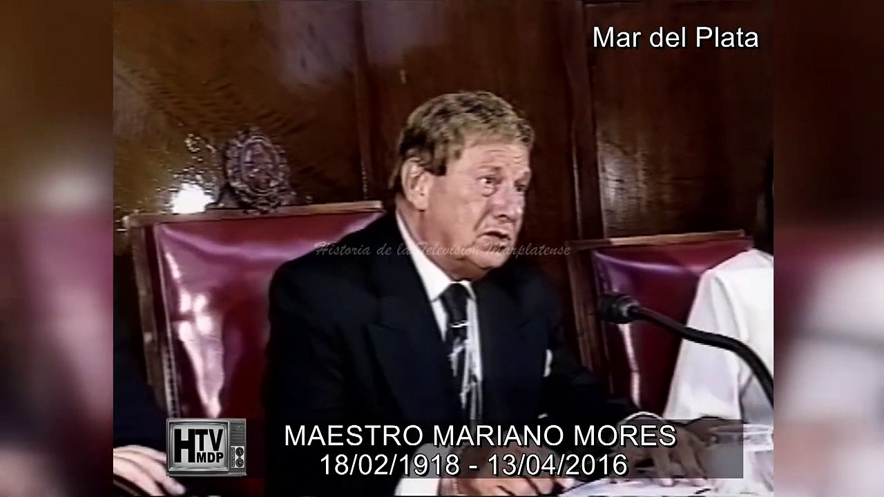 CIUDADANO ILUSTRE MAESTRO MARIANO MORES MAR DEL PLATA 18-02-2000