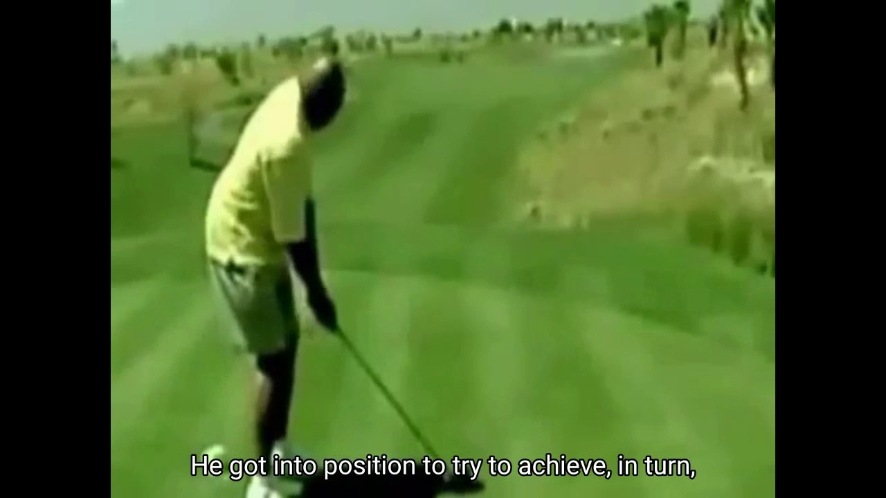 a golf swing to be sure not to progress