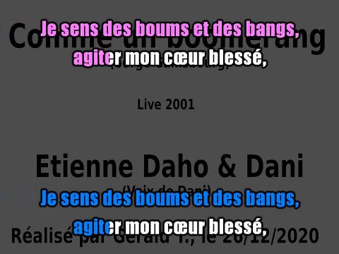 Étienne Daho & Dani_Comme un boomerang (S. Gainsbourg)(Voix Dani)(Live 2001)karaoké