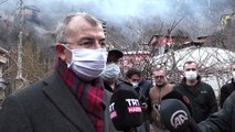 Artvin Valisi Doruk, Yusufeli'ndeki köyde çıkan yangının büyük ölçüde kontrol altına alındığını söyledi