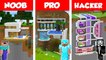 Minecraft NOOB vs PRO vs HACKER- MODERN MOUNTAIN HOUSE BUILD CHALLENGE in Minecraft 2 _ Animation