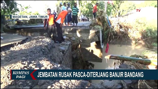 Tiga Jembatan di Magetan Rusak Akibat Diterjang Banjir Bandang