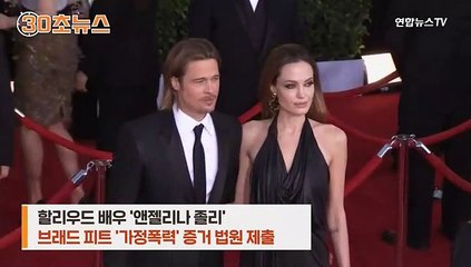 [30초뉴스] 이혼 소송 중인 앤젤리나 졸리, 브래드 피트 '가정폭력' 증거 제출