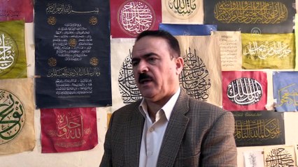 MERSİN - DEAŞ teröründen kaçan Türkmen sanatçı Mersinlilere hat sanatı öğretiyor