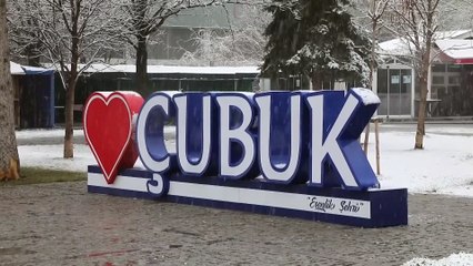 ANKARA - Çubuk’ta kar yağışı etkili oluyor