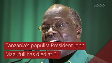 Tanzania's populist President John Magufuli has died at 61, and other top stories in international news from March 18, 2021.
