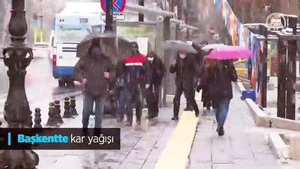 Başkentte kar yağışı