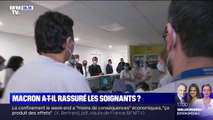 Emmanuel Macron a-t-il rassuré les soignants lors de sa visite à l'hôpital de Poissy ?