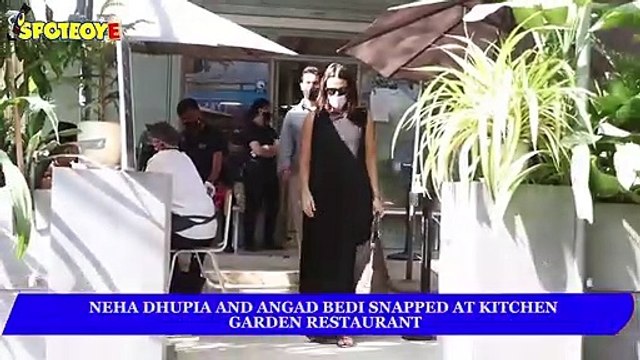 Neha Dhupia and Angad Bedi Snapped at Kitchen Garden Restaurant | SpotboyE