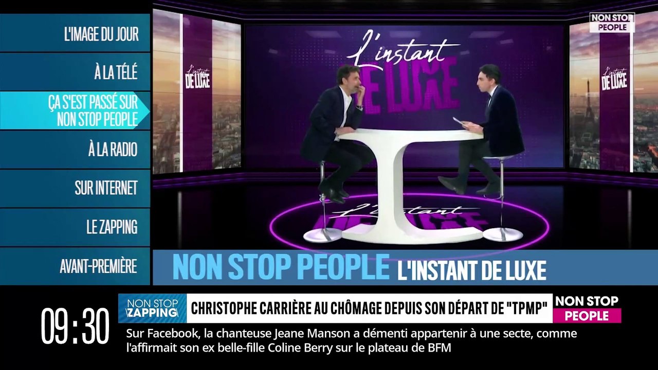Extrait de l'émission "L'Instant Deluxe" sur Non Stop People avec Christophe Carrière