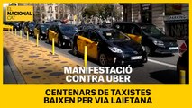La manifestació de taxistes arriba a Via Laietana