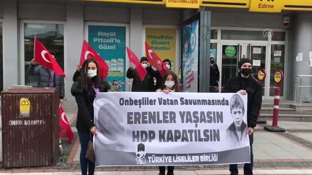 Türkiye Liseliler Birliği, Onbeşliler vatan savunmasında, Erenler yaşasın HDP kapatılsın pankartı açtı