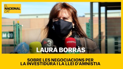 La presidenta del Parlament, Laura Borràs, parla de les negociacions per la investidura i sobre la llei d'amnistia.