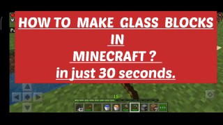 How to make glass in minecraft #markiv #minecraft