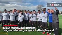 Gianni Morandi ricoverato, l'omaggio di Sinisa Mihajlovic e del Bologna: 
