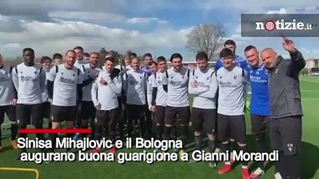 Gianni Morandi ricoverato, l'omaggio di Sinisa Mihajlovic e del Bologna: Guarisci presto