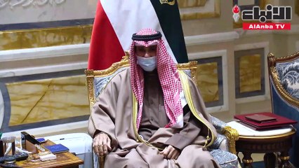 صاحب السمو الأمير الشيخ نواف الأحمد مستقبلا عضو المكتب السياسي الأعلى ورئيس مكتب الشؤون الخارجية للجنة المركزية في الحزب الصيني يانغ جيتشي